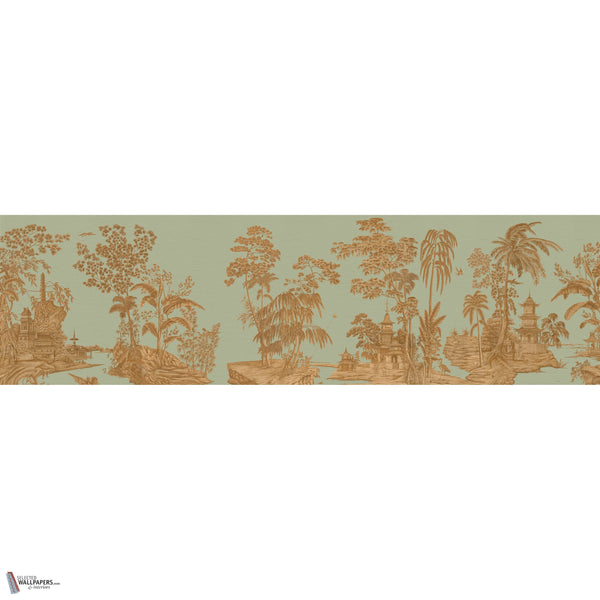 Exotic Chinoiserie behang in Sage Green van Iksel