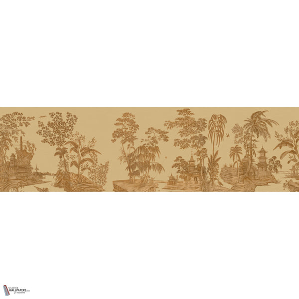 Exotic Chinoiserie behang in Sand van Iksel