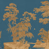 Exotic Chinoiserie behang van Iksel — Azure, detail