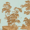 Exotic Chinoiserie behang van Iksel — Cloud Blue, detail