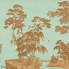 Exotic Chinoiserie behang van Iksel — Pistachio, detail