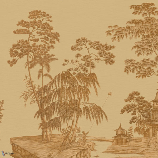 Exotic Chinoiserie behang van Iksel — Sand, detail