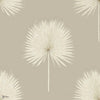 Fan Palm wallpaper in Linen/Gilver van Sanderson