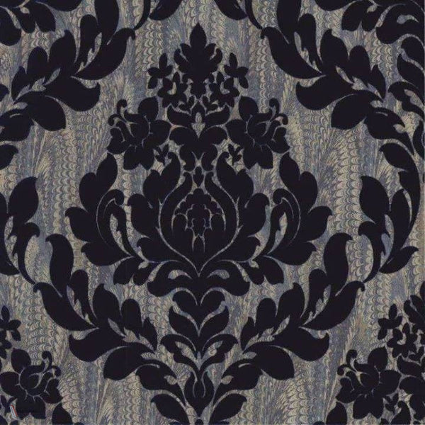 Faversham wallpaper in Navy van 1838 wallcoverings