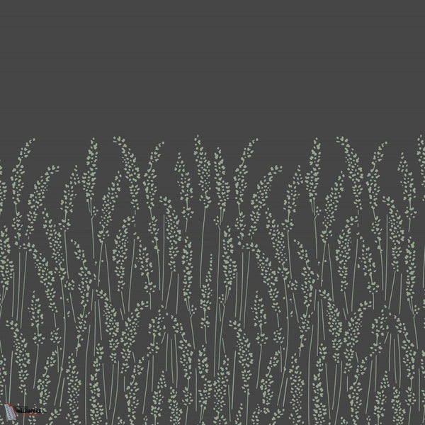 Feather Grass behang in Off Black van Farrow & Ball