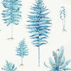 Fernery wallpaper in China Blue van Sanderson