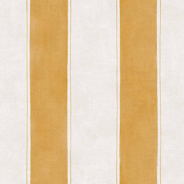 Florentine Stripe wallpaper in Mustard by Coordonne