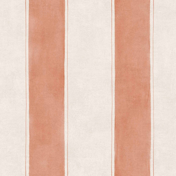 Florentine Stripe wallpaper in Peach by Coordonne