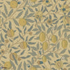 Fruit wallpaper in Blue/Gold/Brown van Morris & Co