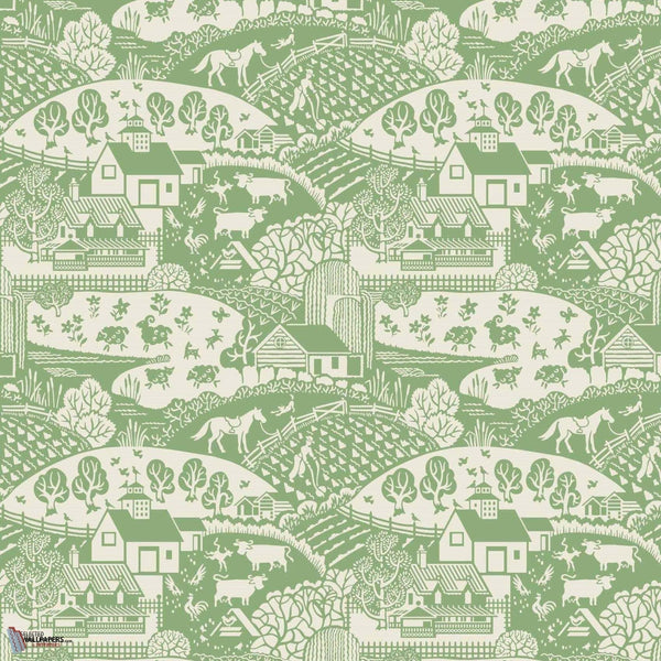 Gable behang in Green van Farrow & Ball