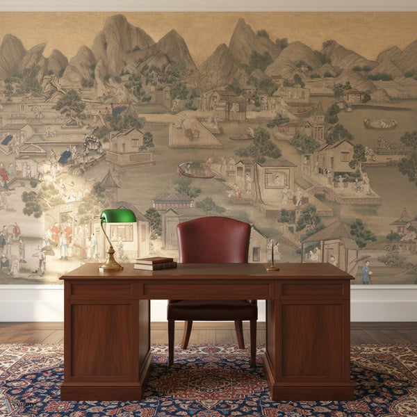 Governor's Visit papel pintado de Iksel — sfeerbeeld in een klassiek interieur