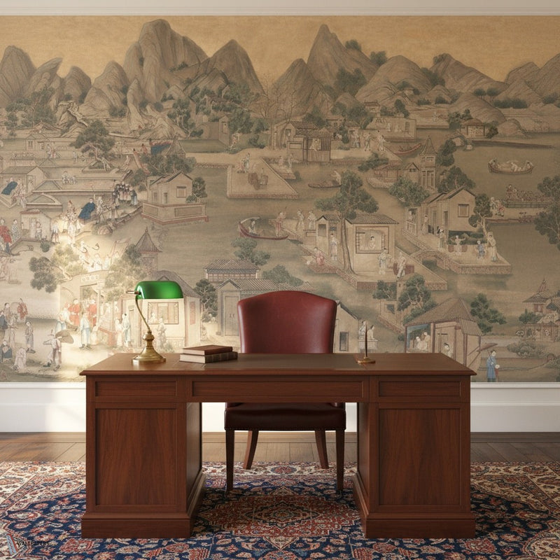 Governor's Visit behang van Iksel — sfeerbeeld in een klassiek interieur