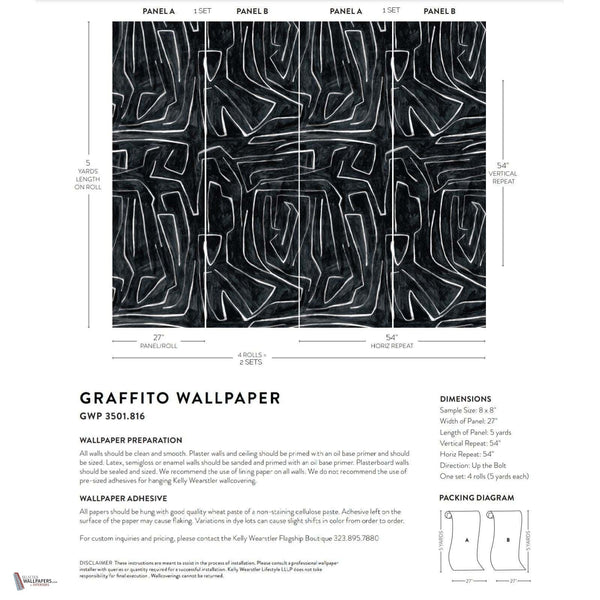 Graffito behang van Kelly Wearstler