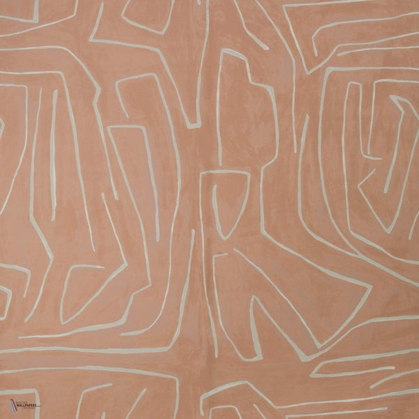 Graffito behang in Salmon/Cream van Kelly Wearstler