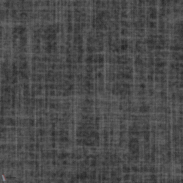 Oatmeal Linen carta da parati in Charcoal Gray di Greenland