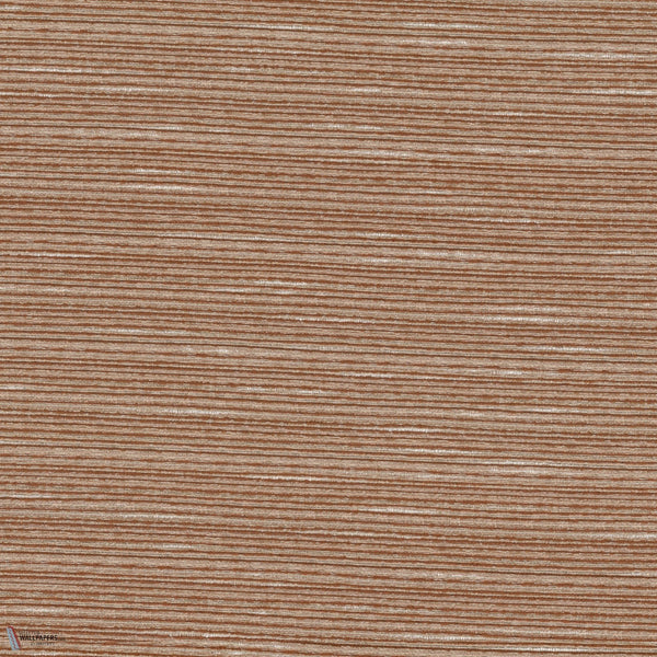 Sunlit Linen carta da parati in Terracotta Stripe di Greenland