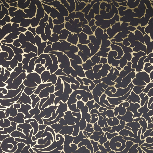 Guimard wallpaper in Anthracite Dore by Casamance