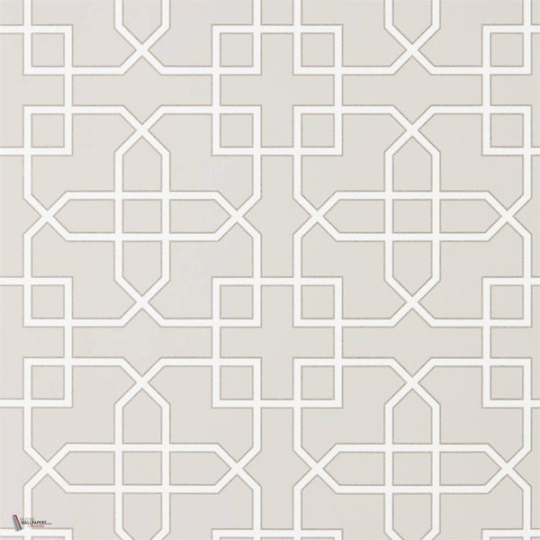 Hampton Trellis wallpaper in Grey van Sanderson