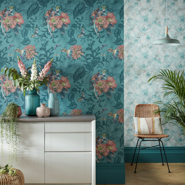 Hedgerow Tapete in Mineral von 1838 wallcoverings