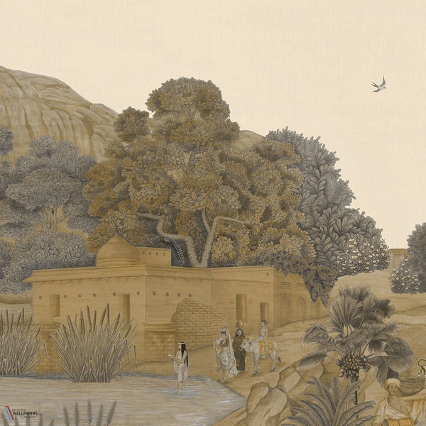 Hindustan behang van Iksel — Sepia Tones, detail