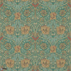 Honeysuckle and Tulip wallpaper in Emerald/Russet van Morris & Co