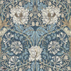 Honeysuckle and Tulip wallpaper in Woad/Thyme van Morris & Co