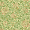 Honeysuckle wallpaper in Green/Beige/Pink van Morris & Co