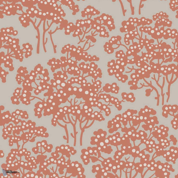 Hornbeam wallpaper in Red Earth van Farrow & Ball