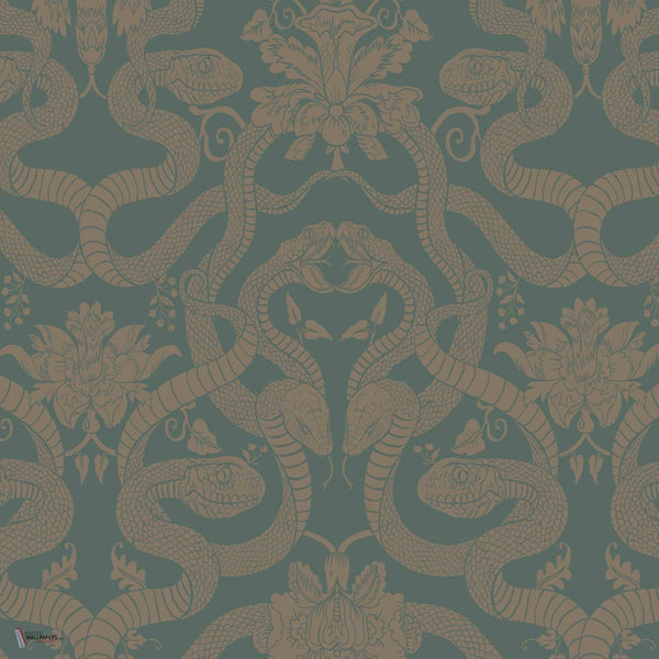 Anaconda Traditional behang in Eucalyptus van House of Hackney