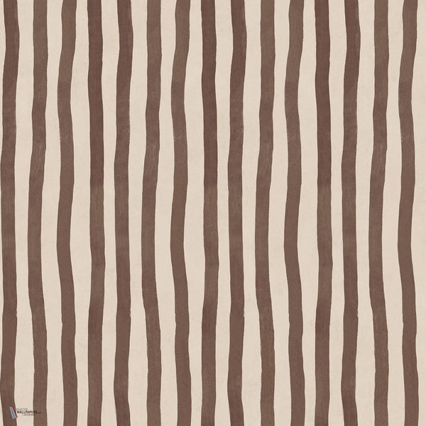 Artists Stripe behang in Cocoa van House of Hackney
