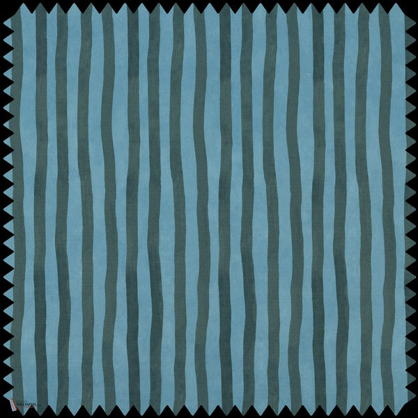 Artist'S Stripe Recycled Performance Stofff in Spruce & Sky von House of Hackney