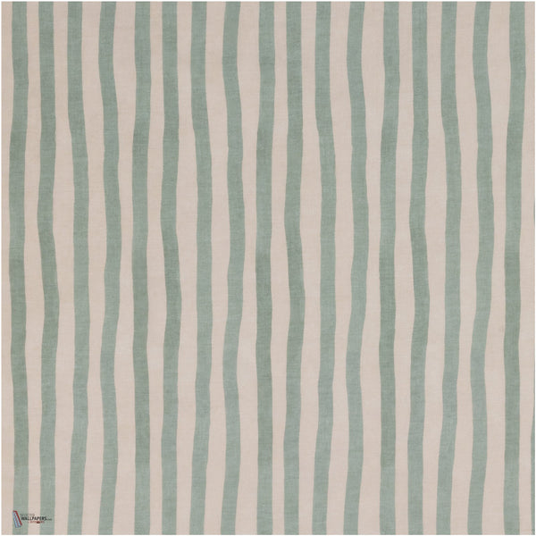Artist'S Stripe Sheer Stoff in Sap & Alabaster von House of Hackney