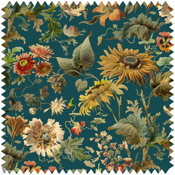 Avalon fabric in Petrol by House of Hackney