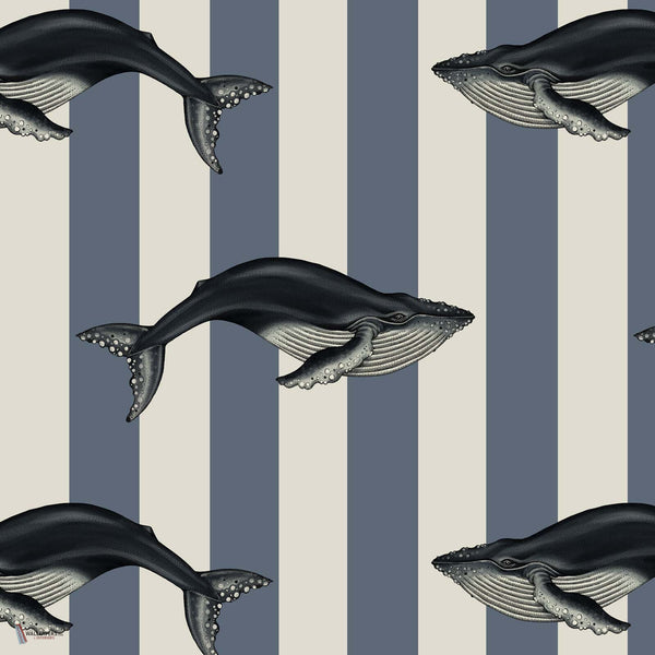 Baleana behang in Denim van House of Hackney