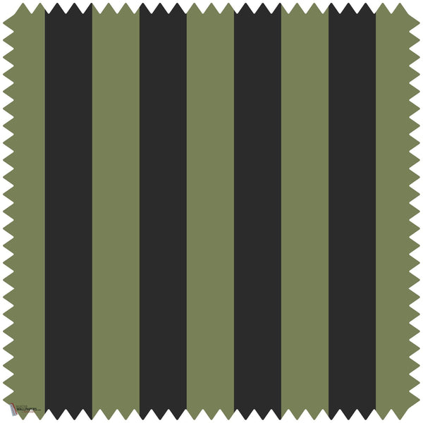 Camelot Stripe Jacquard Stofff in Verdigris and Noir von House of Hackney