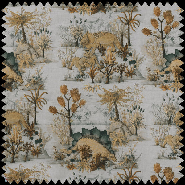 Dinosauria Cotton Stofff in Dusk von House of Hackney