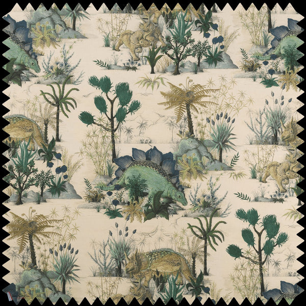 Dinosauria Cotton Stofff in Ecru von House of Hackney