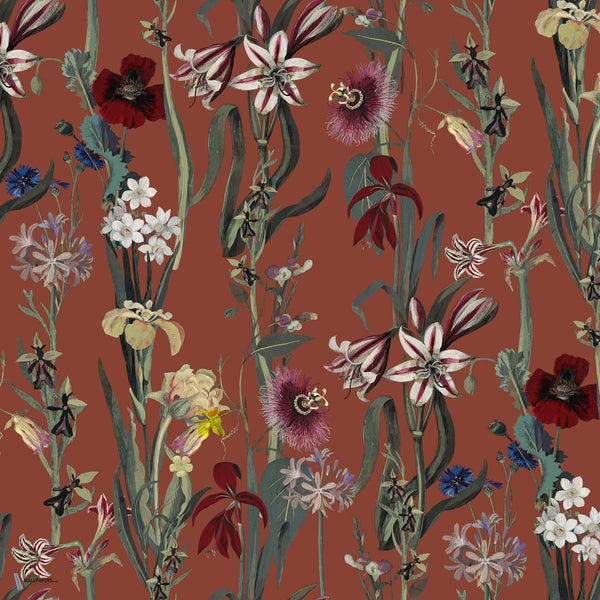 Flora Delanica Tapete in Clay von House of Hackney