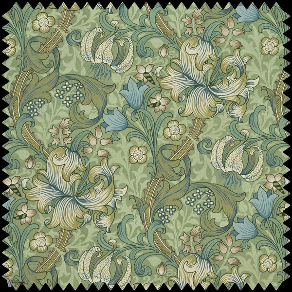 Golden Lily Cotton Stofff in Apple von House of Hackney