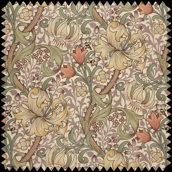 Golden Lily Cotton Stofff in Cirrus von House of Hackney