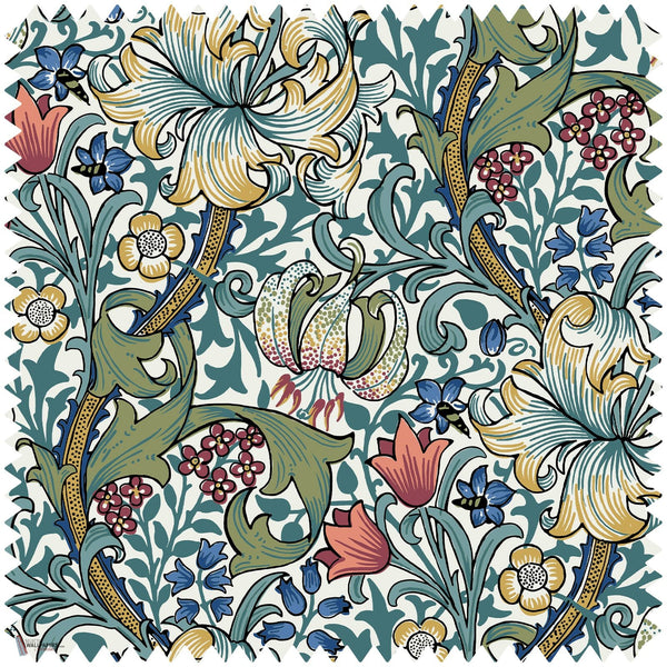 Golden Lily Jacquard Stofff in Parchment von House of Hackney