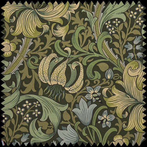 Golden Lily Magna fabric in Verde by House of Hackney