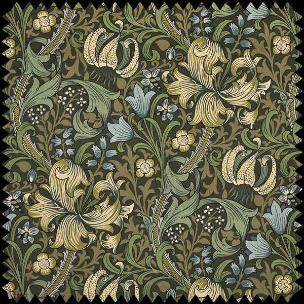 Golden Lily Stofff in Verde von House of Hackney