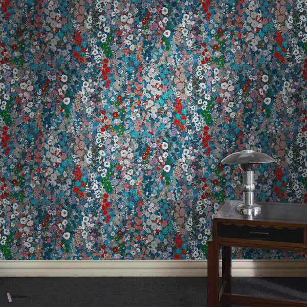 Hollyhocks wallpaper by House of Hackney