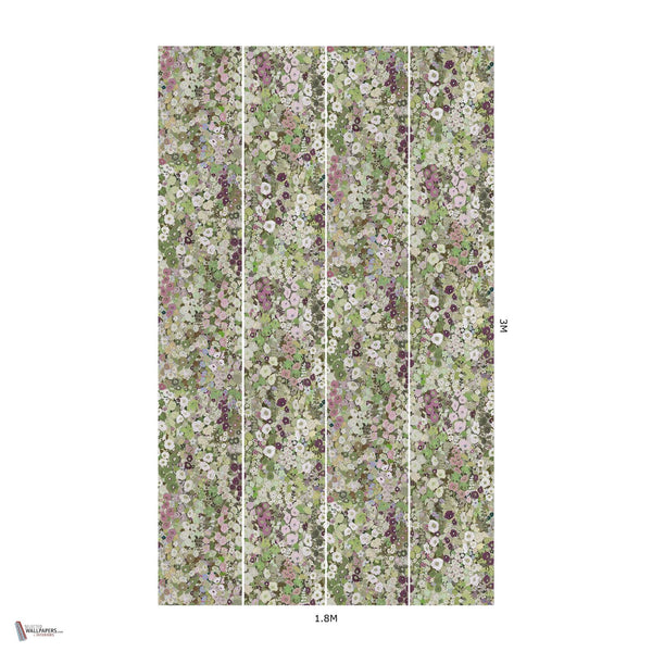 Hollyhocks wallpaper by House of Hackney