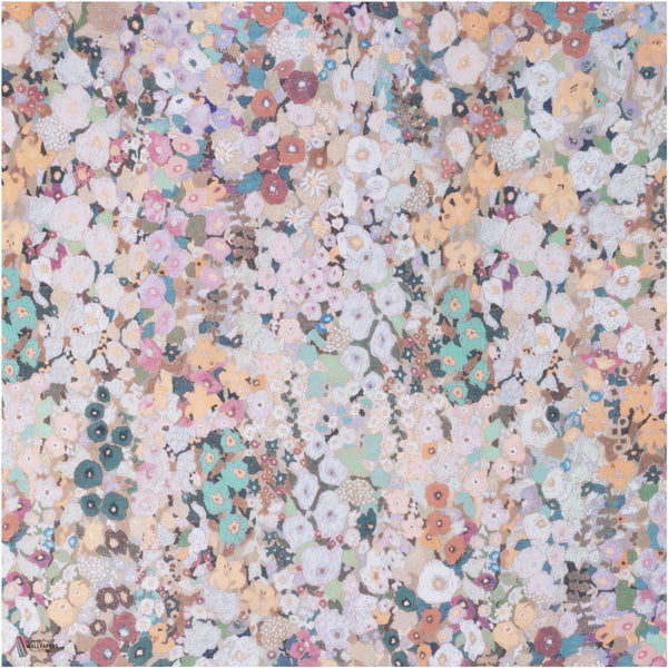 Hollyhocks Sheer Stoff in Prairie von House of Hackney