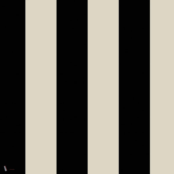 Mono Stripe behang in Off Black Oyster van House of Hackney