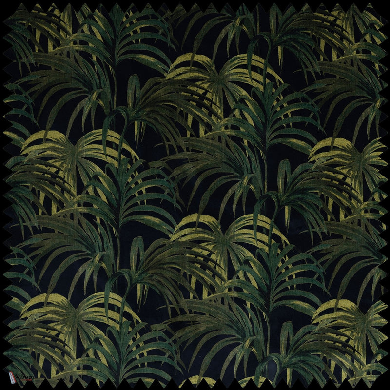 Palmeral stof in Midnight Green van House of Hackney