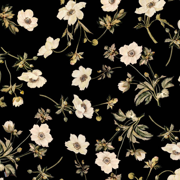 Poppium Tapete in Ebony von House of Hackney
