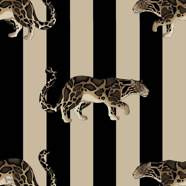 Prowl wallpaper in Clay Black by House of Hackney